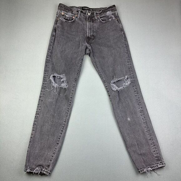 Abercrombie & Fitch Other - Abercrombie Fitch Vintage Stretch 90s Slim Jeans Mens 31 Faded Black Destroyed*